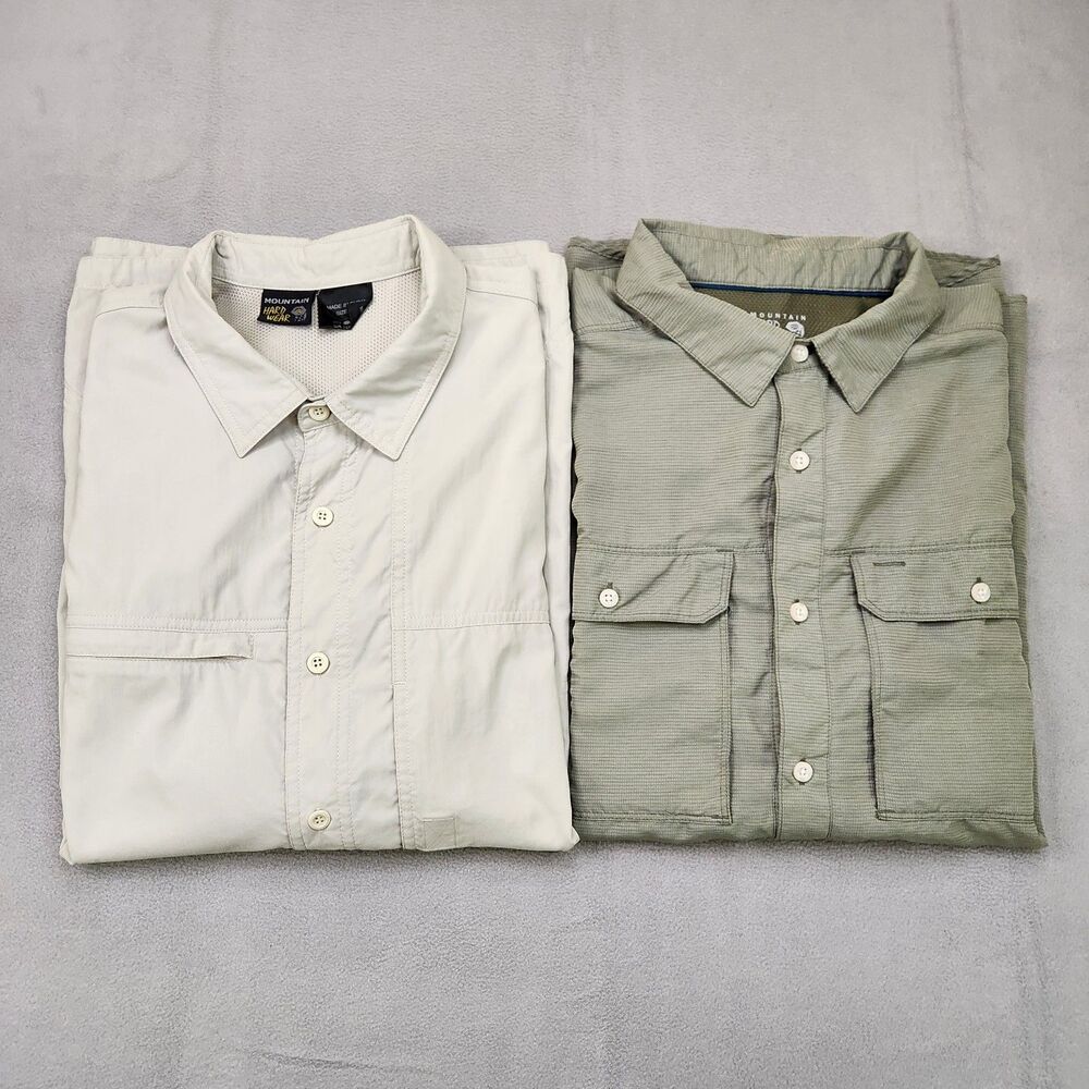Mountain Hardwear Button Up Shirts Men's XL Vented Performance Outdoor Lot Of 2